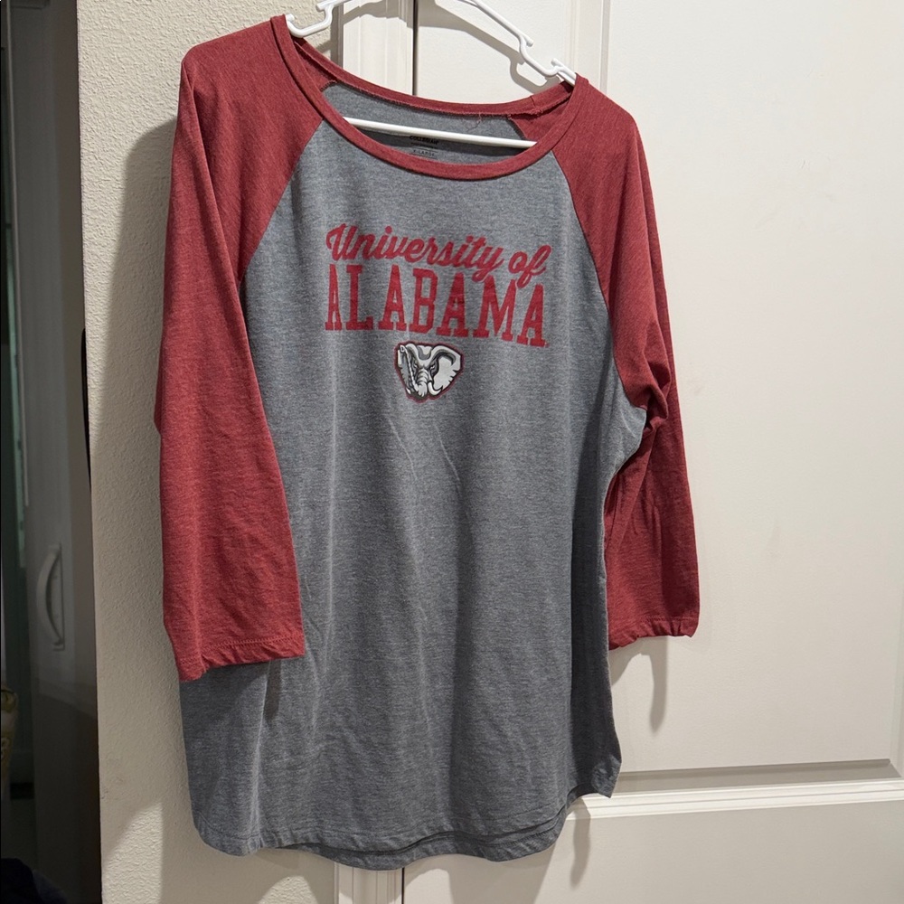 University of Alabama Women's Long Sleeve Tee - Red and Gray